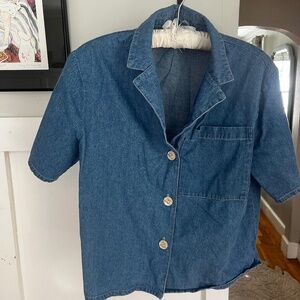 NWOT Hunter Bell camp collar denim shirt - S